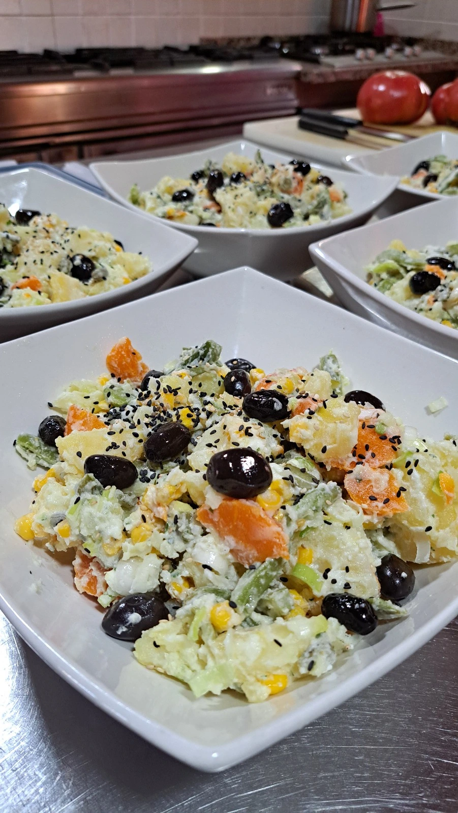 Platos vegetarianos caseros servidos en Casa Rural Gillué, preparados con ingredientes frescos del Pirineo.